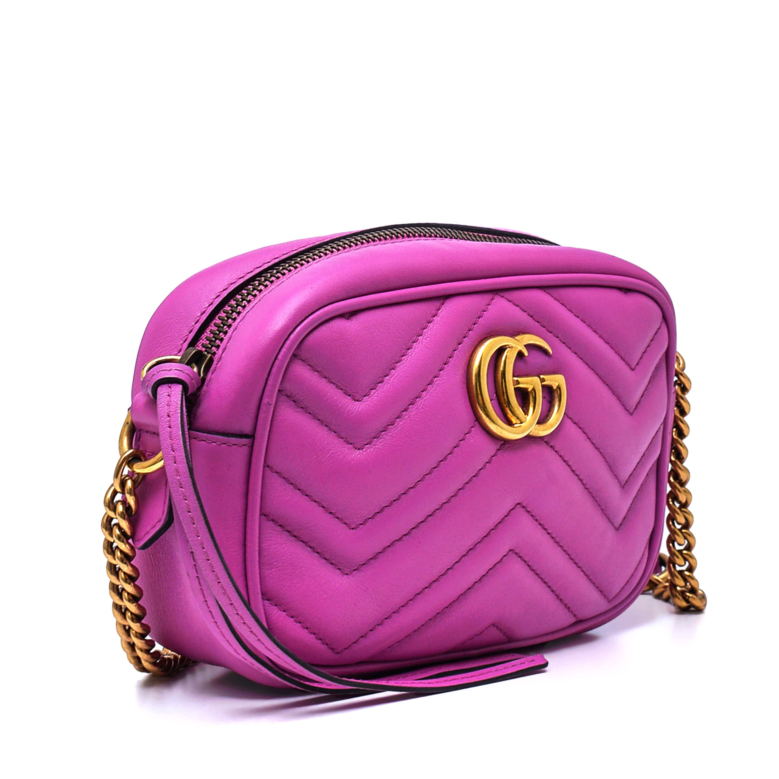 Gucci - Pink GG Marmont Matelasse Small Bag